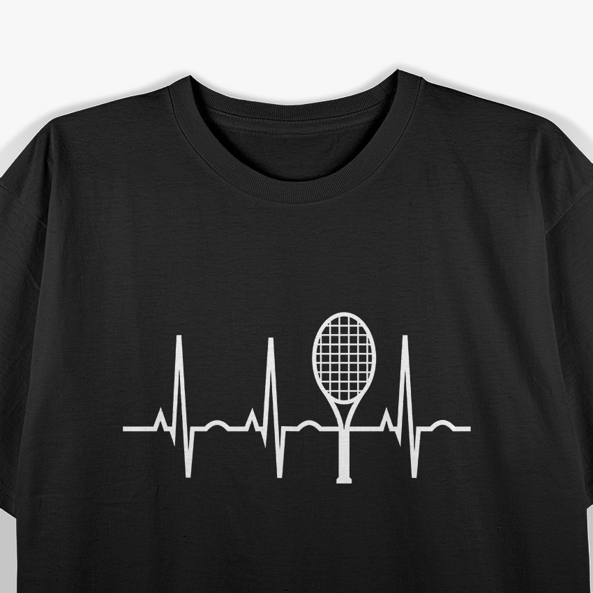 Tennis Heartbeat Player Passion for the Court Sports T-Shirt