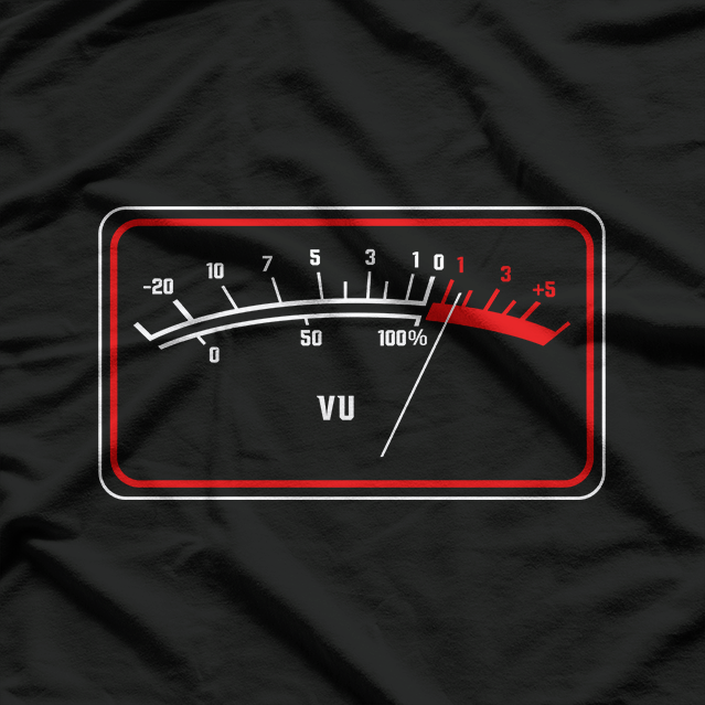 Audio Engineers Audiophile Lovers Hi Fi Vu Meter T-Shirt