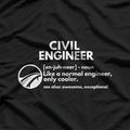 Civil Engineer Definition Funny Engineering T-Shirt
