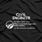 Civil Engineer Definition Funny Engineering T-Shirt
