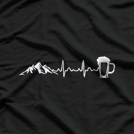 Mountains, Beer, & Heartbeats: Adventure Life T-Shirt