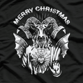 Merry Christmas, Satanic Baphomet - Dark Holiday Humor T-Shirt