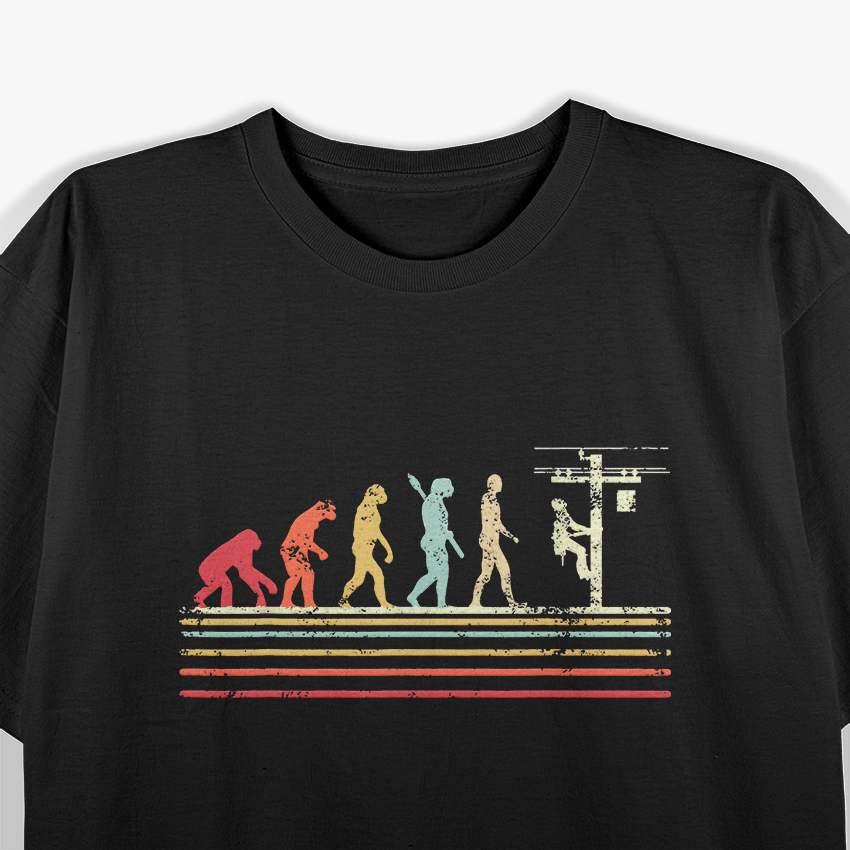 Retro Style Cool Lineman Electrician T-Shirt