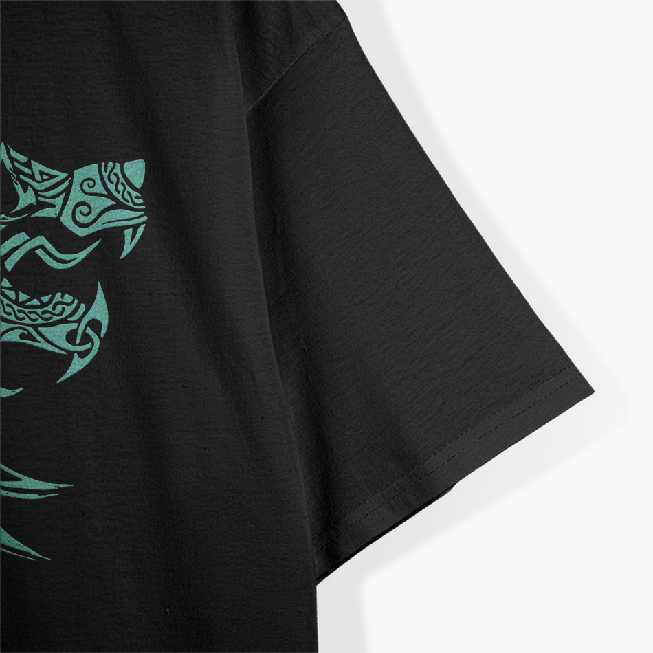 Valhalla Geometric Wolf - Nordic Myth Meets Modern Design T-Shirt