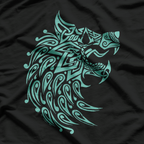 Valhalla Geometric Wolf - Nordic Myth Meets Modern Design T-Shirt