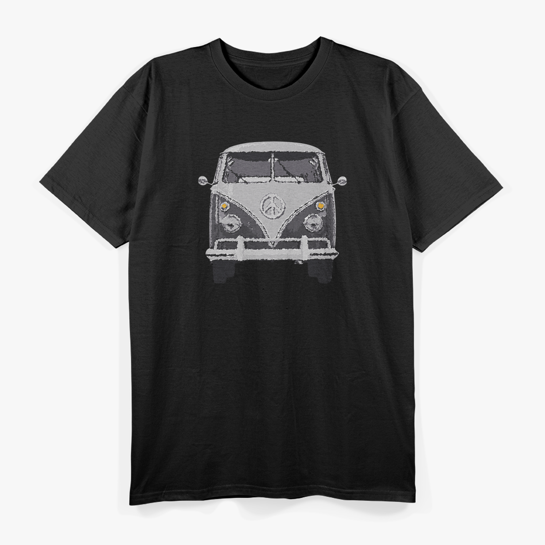 Vintage 1960s Hippie Micro Bus Van T-Shirt