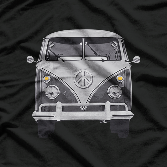 Vintage 1960s Hippie Micro Bus Van T-Shirt