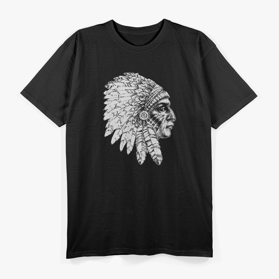Native American Feather Headdress Tribal Chief T-Shirt