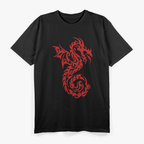Red Tribal Dragon T-Shirt