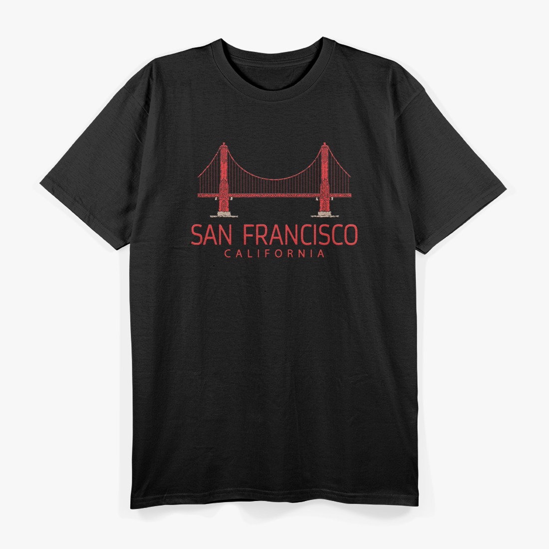 San Francisco California Golden Gate Bridge Retro Travel T-Shirt