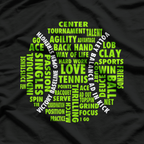 Tennis Ball Word Cloud Shirt Cool Tennis Player T-Shirt