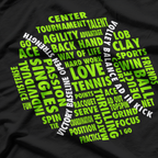 Tennis Ball Word Cloud Shirt Cool Tennis Player T-Shirt