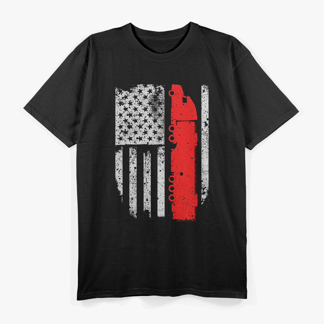 American Truck Driver Flag Patriotic Semi-Trailer Trucker T-Shirt