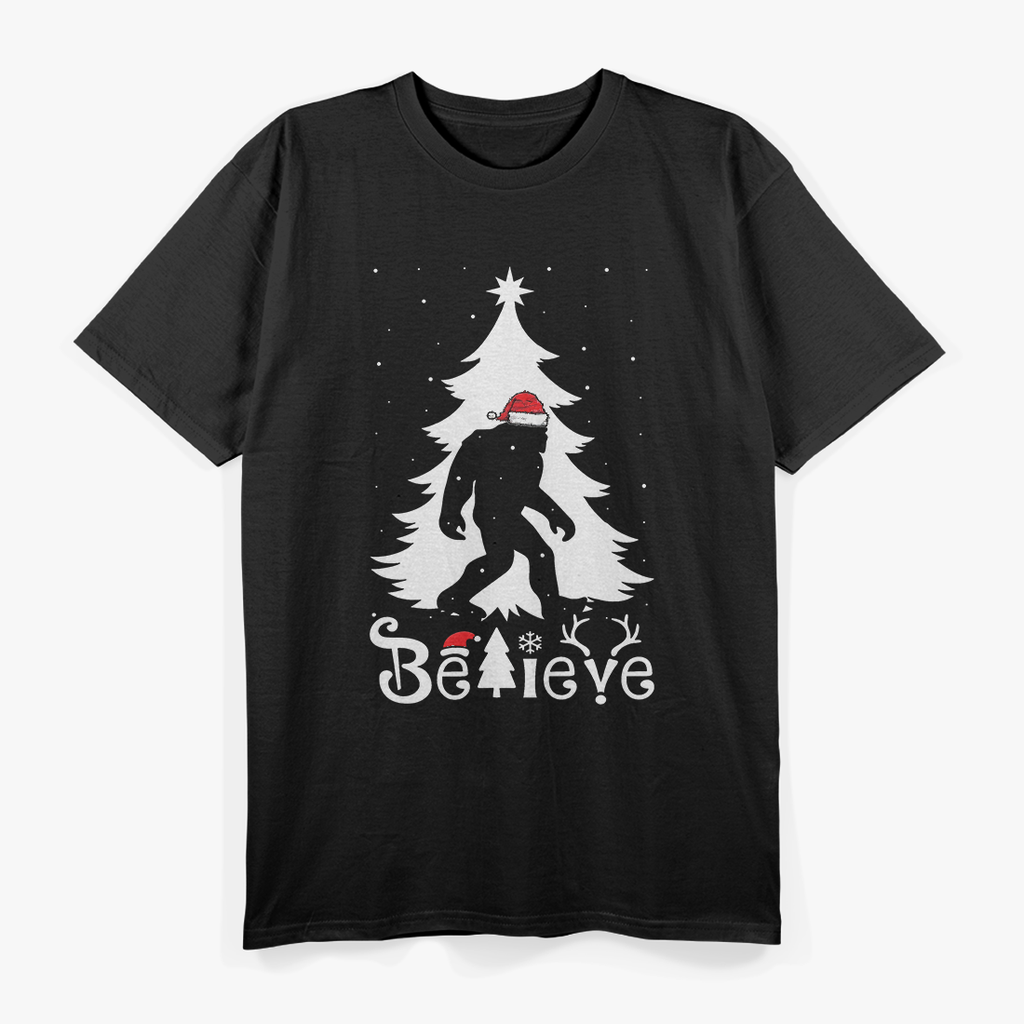 Bigfoot's Christmas - Believe T-Shirt