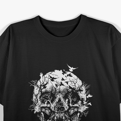 Bird Skull Skeleton Gothic Halloween Horror Costume T-Shirt