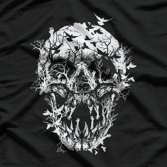 Bird Skull Skeleton Gothic Halloween Horror Costume T-Shirt