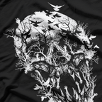 Bird Skull Skeleton Gothic Halloween Horror Costume T-Shirt