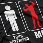Bodybuilder Gym Enthusiast Your Boyfriend vs. Me – No Competition T-Shirt