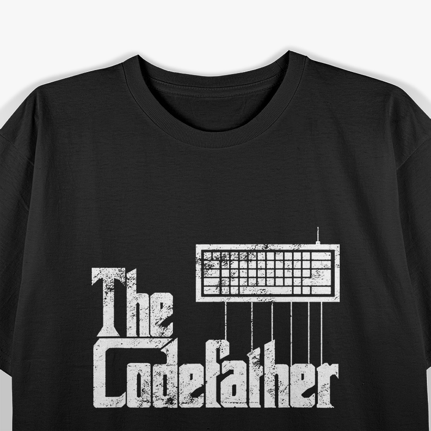 Funny Programmer Dad Gift The Codefather Vintage T-Shirt