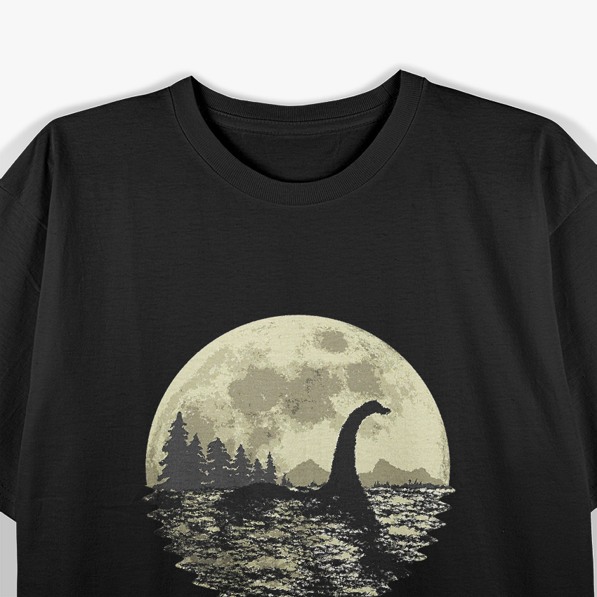 Loch Ness Monster Moonlight Lake Swim Mystical T-Shirt