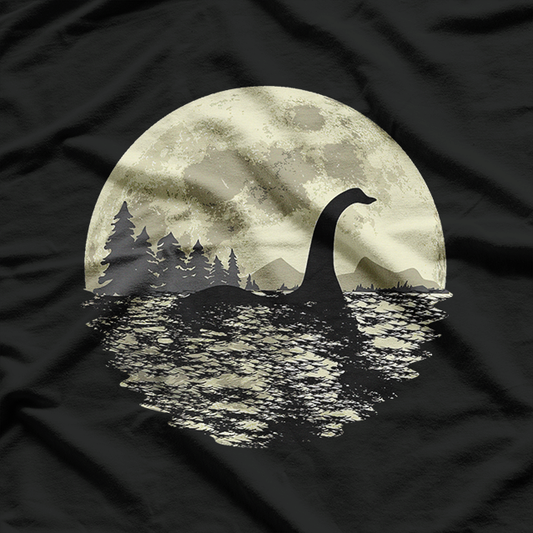 Loch Ness Monster Moonlight Lake Swim Mystical T-Shirt