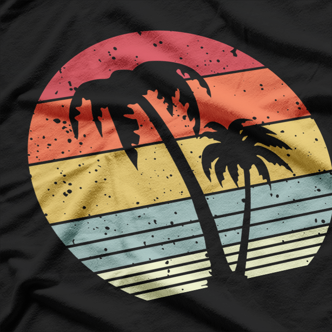 Palm Tree, Retro Tropical, Beach T-Shirt