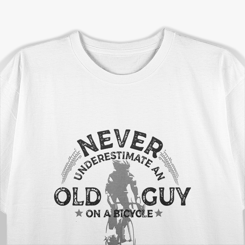 Never Underestimate an Old Man on a Bicycle T-Shirt