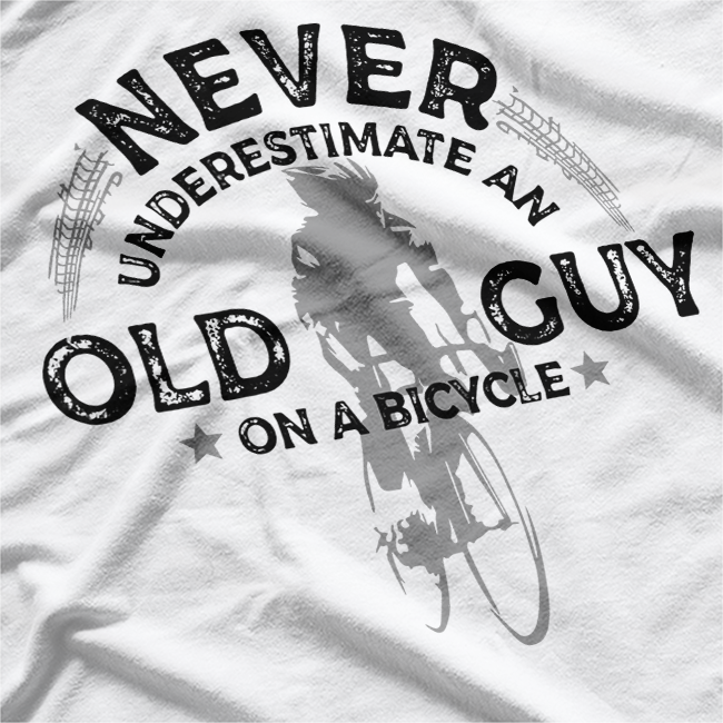 Never Underestimate an Old Man on a Bicycle T-Shirt