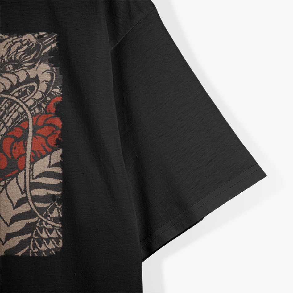 Japanese Dragon Retro Aesthetic Design T-Shirt