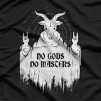 No Gods No Masters Baphomet Occult Rebel T-Shirt