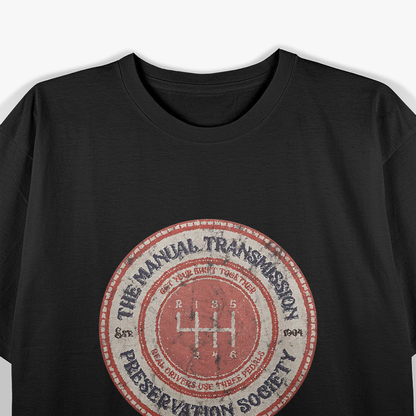 Manual Transmission Preservation Society Car Enthusiast Retro T-Shirt