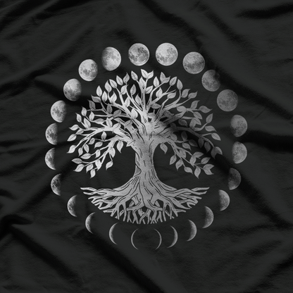 Tree of Life & Phases of the Moon: Cosmic Connection T-Shirt