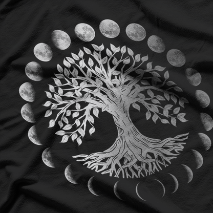 Tree of Life & Phases of the Moon: Cosmic Connection T-Shirt