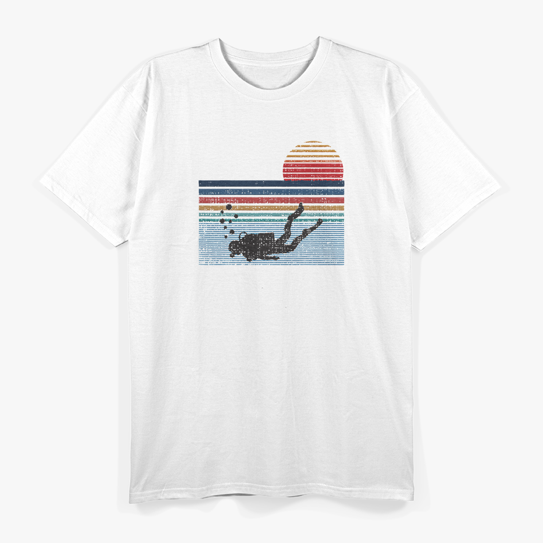 Vintage Retro Scuba Diving 80s Ocean Diver Underwater Sport T-Shirt
