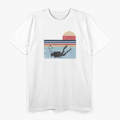 Vintage Retro Scuba Diving 80s Ocean Diver Underwater Sport T-Shirt