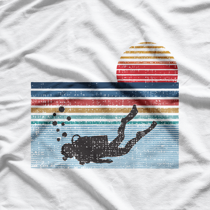 Vintage Retro Scuba Diving 80s Ocean Diver Underwater Sport T-Shirt