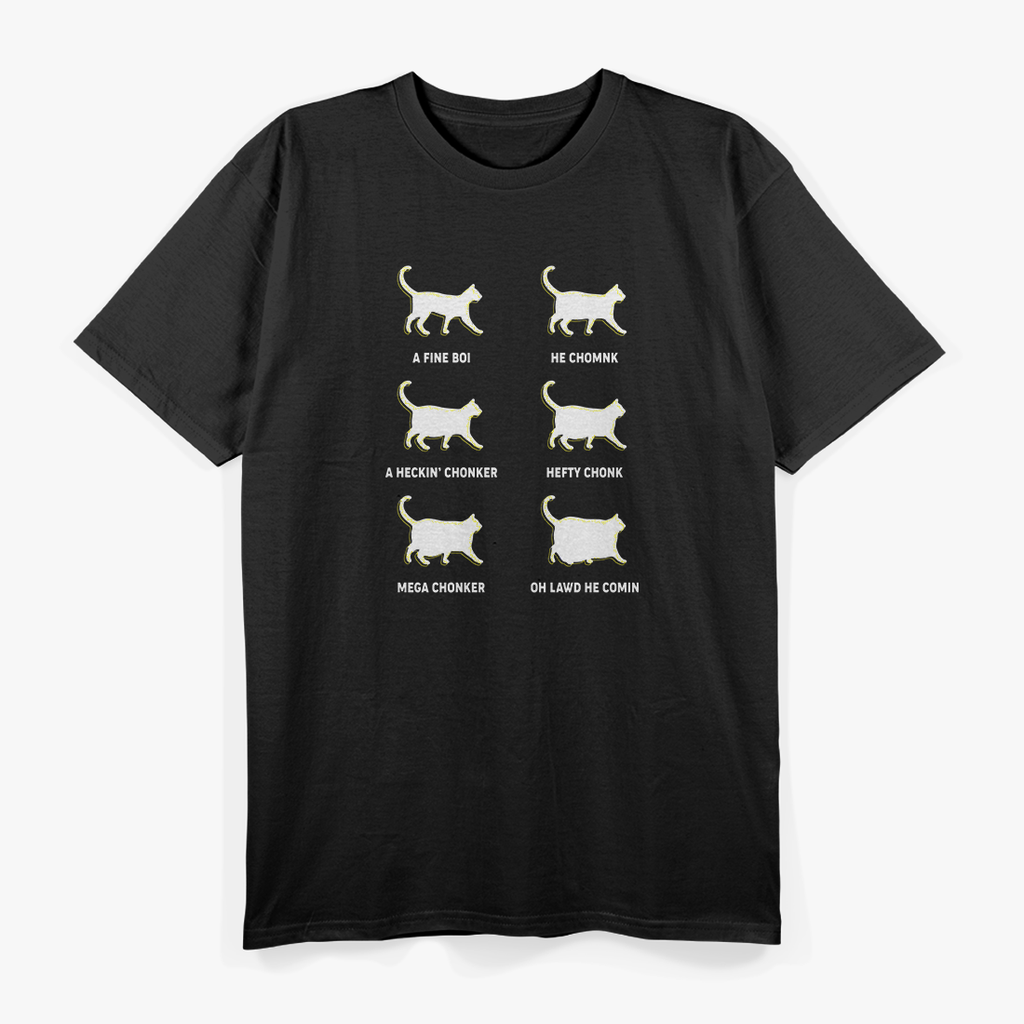 Chonk Cat Funny Fat Cat Meme Cute Kitty Lover Humor T-Shirt