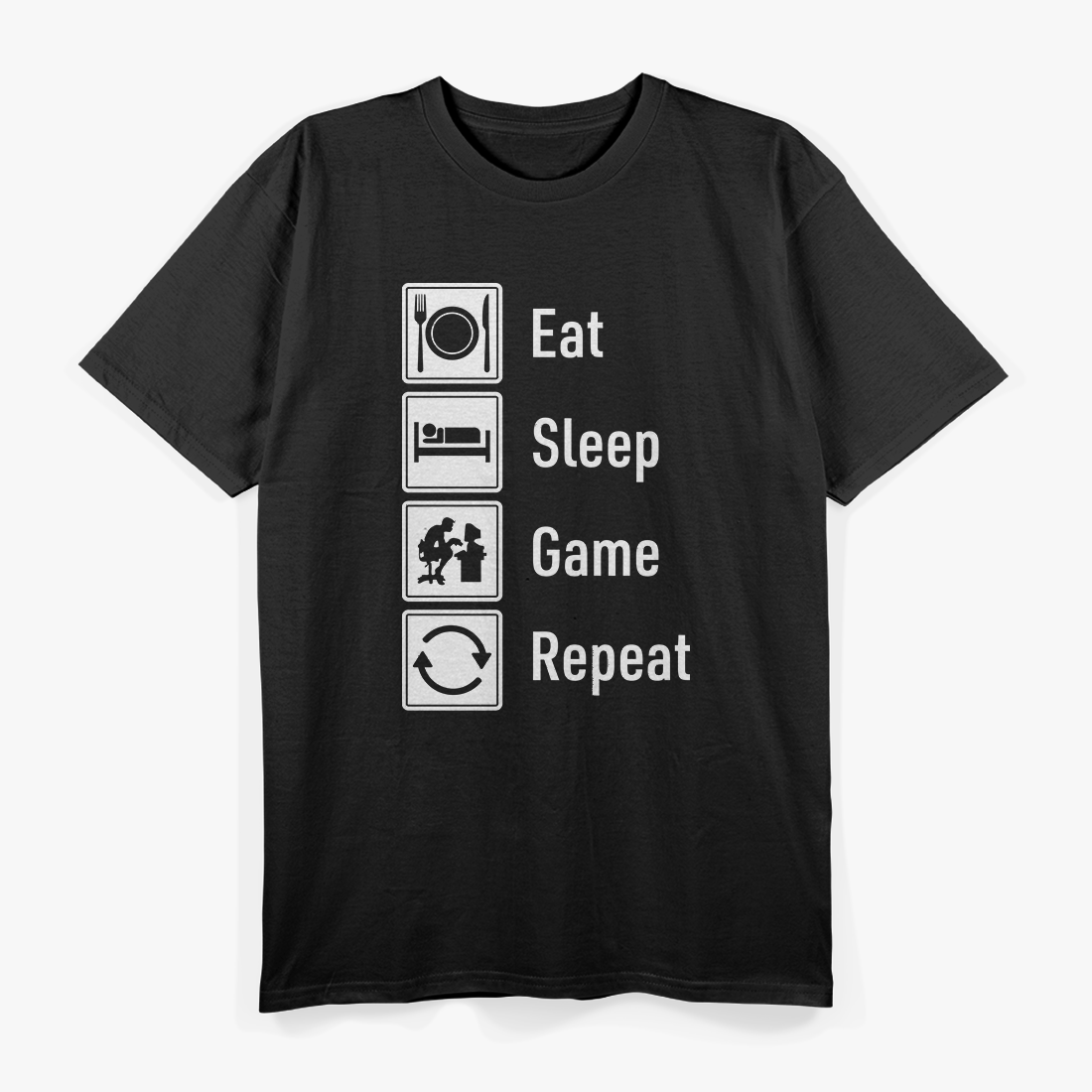 Eat. Sleep. Game. Repeat. Classic Gamer T-Shirt