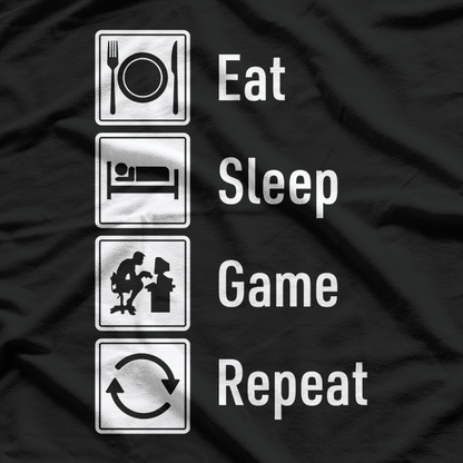 Eat. Sleep. Game. Repeat. Classic Gamer T-Shirt