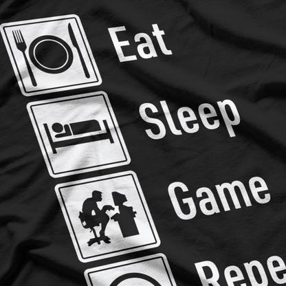 Eat. Sleep. Game. Repeat. Classic Gamer T-Shirt