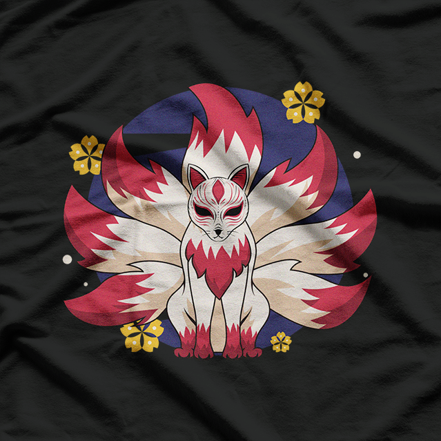 Kitsune Nine Tail Funny Foxes and Magical Creature T-Shirt
