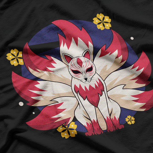 Kitsune Nine Tail Funny Foxes and Magical Creature T-Shirt
