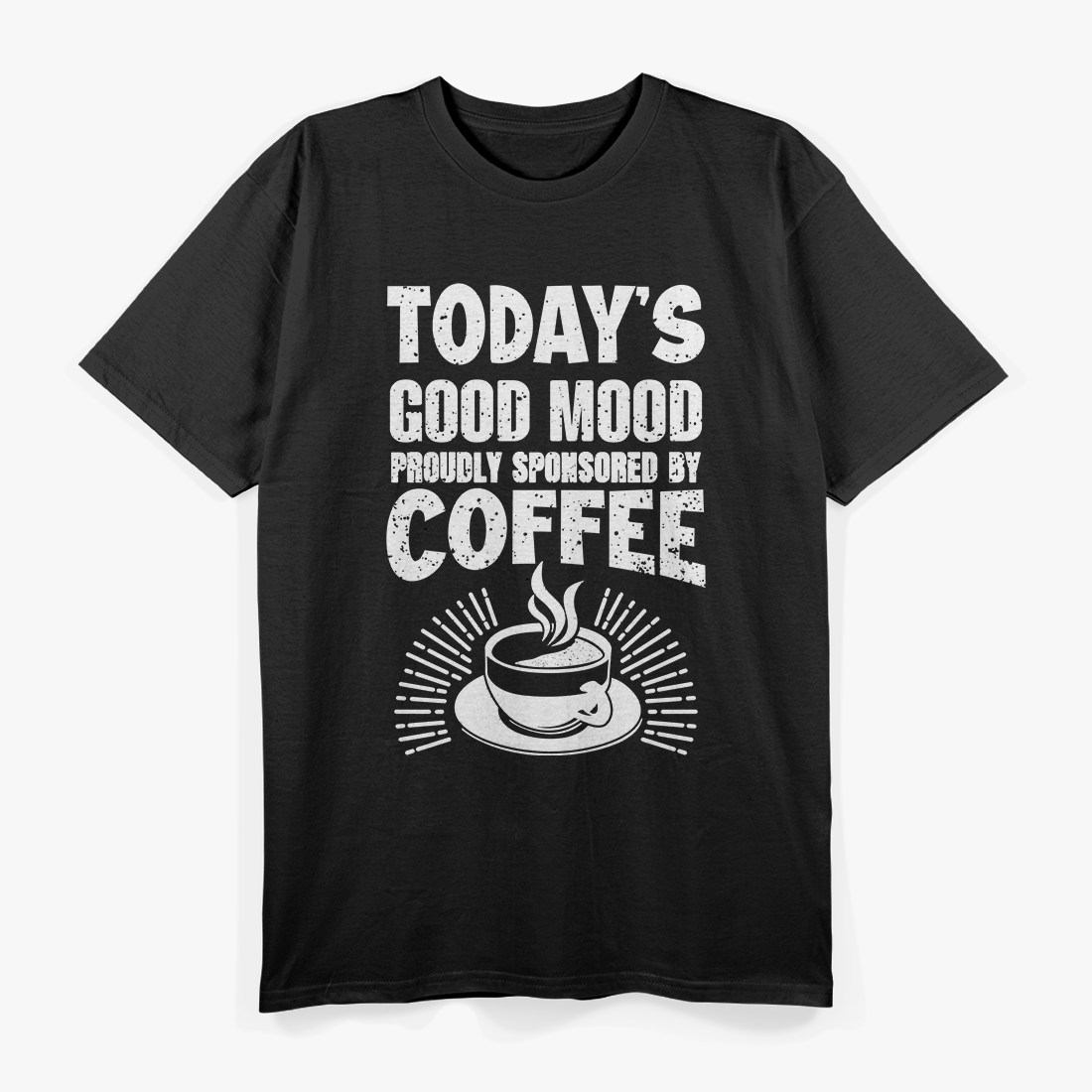 Sponsored By Coffee, Funny Coffee Morning T-Shirt