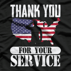 Thank You For Your Service Patriotic Veterans Day T-Shirt
