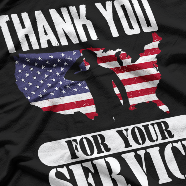 Thank You For Your Service Patriotic Veterans Day T-Shirt