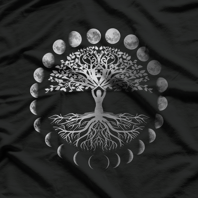 Tree of Life & Moon Phases: Growth, Balance, and Energy T-Shirt