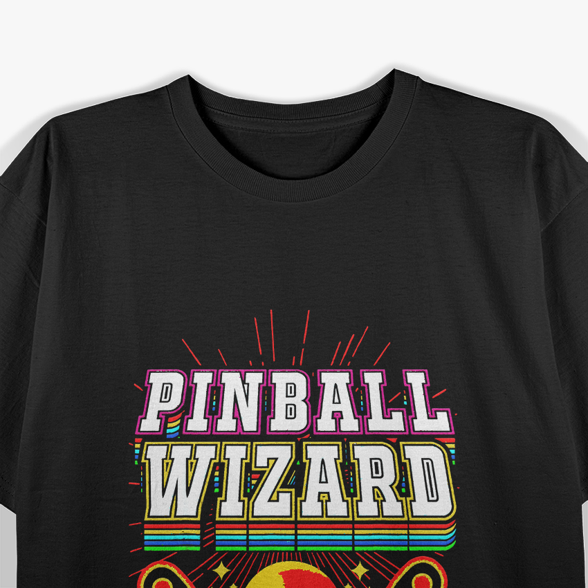 Vintage Pinball Wizard Arcade Gamer Classic Retro T-Shirt