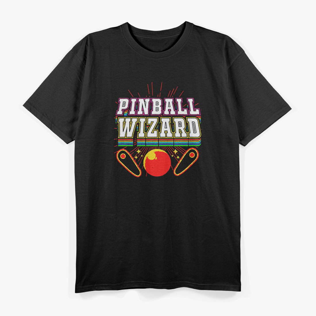 Vintage Pinball Wizard Arcade Gamer Classic Retro T-Shirt