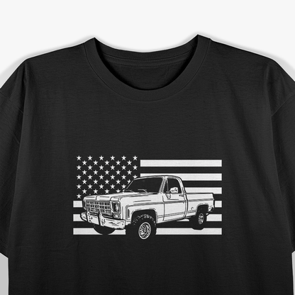 Square Body Truck: American Flag Squarebody T-Shirt