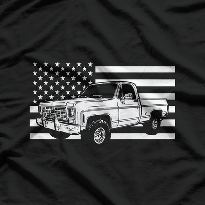 Square Body Truck: American Flag Squarebody T-Shirt